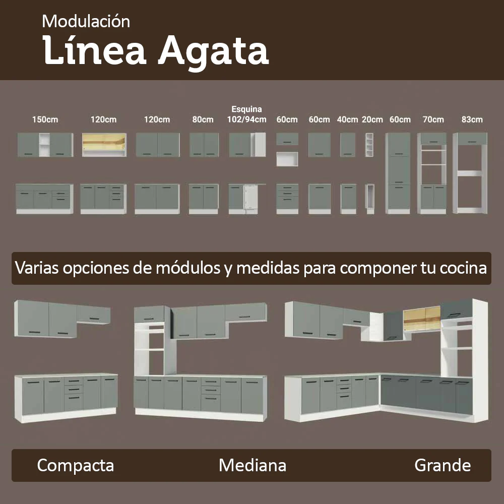 Combo completo de Cocina con Cristalero Madesa Agata BB 01 - Image 10