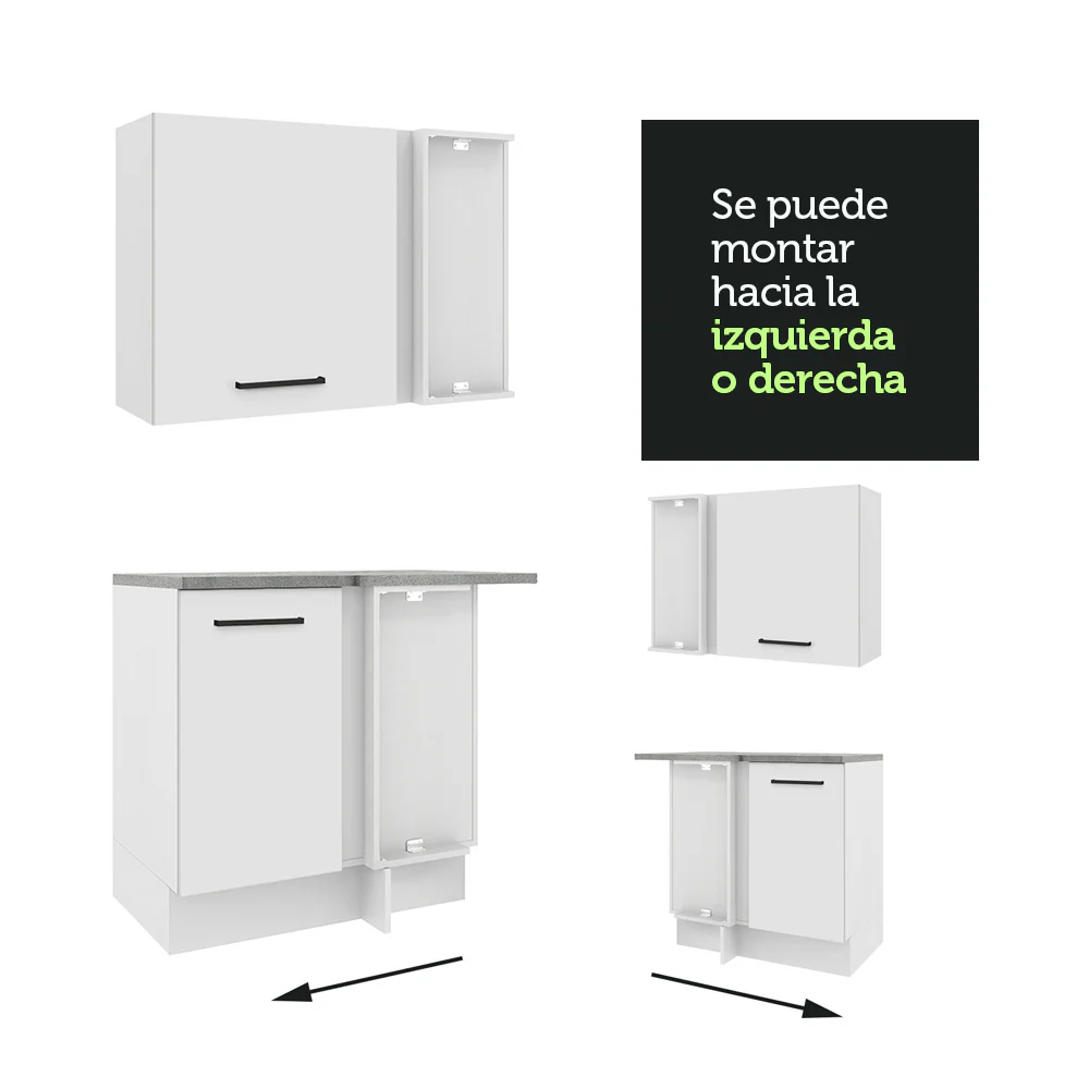 Combo completo de Cocina Esquinera 459cm Agata Madesa 01 Blanco - Image 7