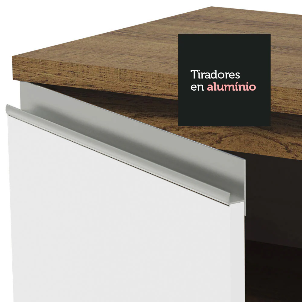 Combo completo de Cocina Esquinera 419cm Marrón/Blanco Glamy Madesa 01 - Image 6