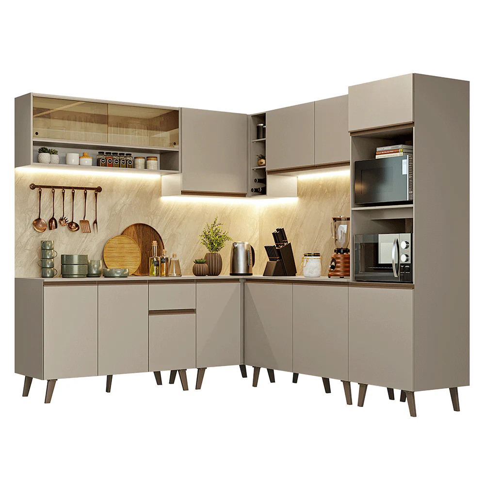 Combo completo de Cocina Esquinera 445cm Crema Nice 01 - Image 3