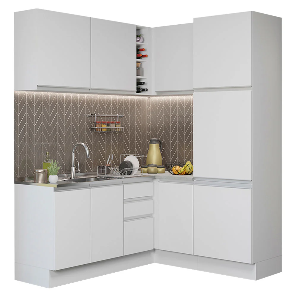 Combo completo de Cocina Esquinera Madesa Glamy 329cm 01 Blanco - Image 2