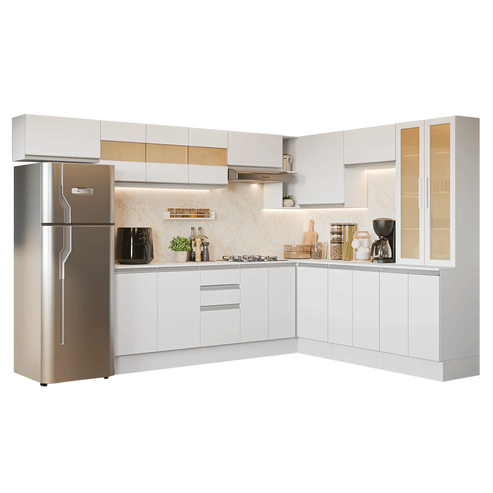 Combo completo de Cocina Esquinero 507 cm Blanco Smart 100% MDF Madesa 01 - Image 3