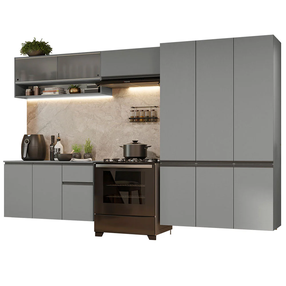 Combo completo de Cocina Flotante 320cm Gris Nice Madesa 05 - Image 2