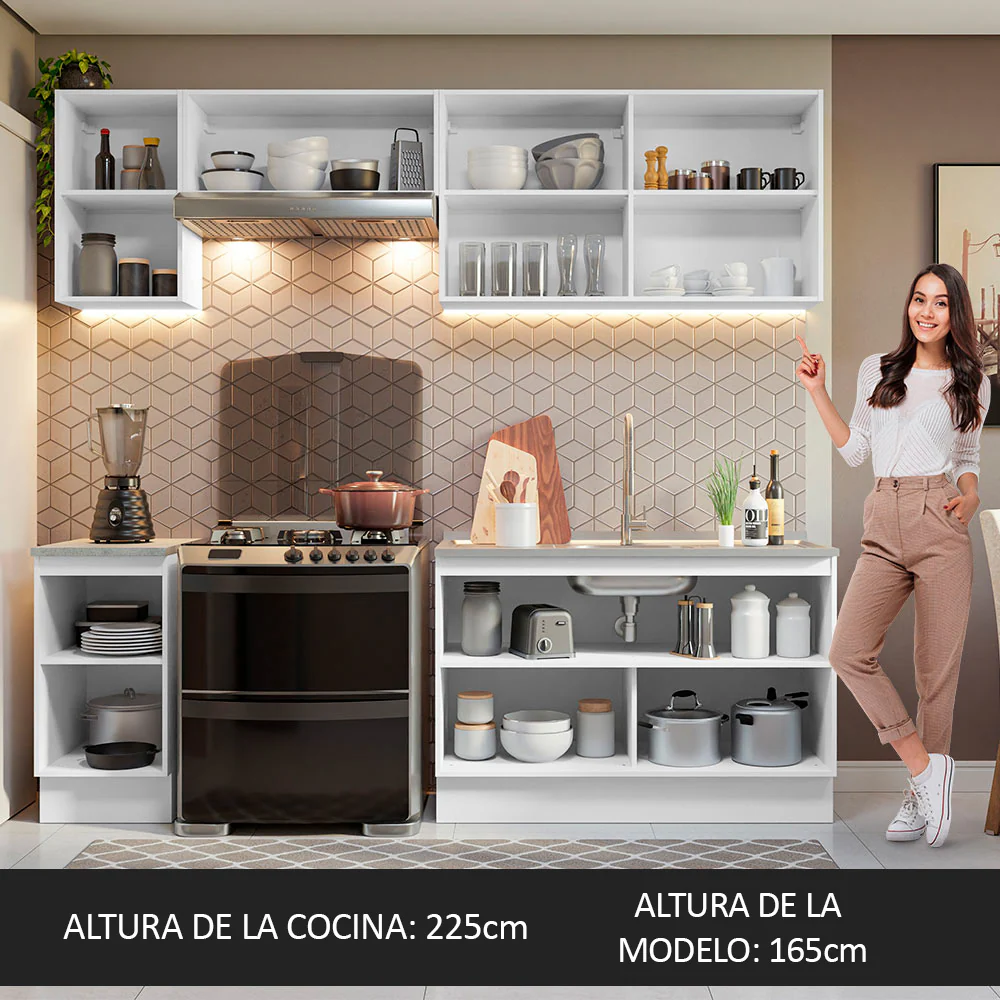 Combo completo de Cocina Glamy Madesa 240cm - Image 6