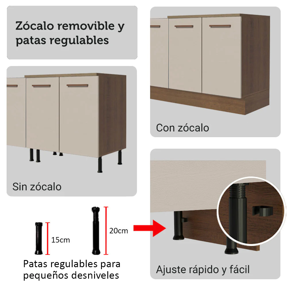 Combo completo de Cocina Esquinera Madesa Agata 549cm MC 01 - Image 9