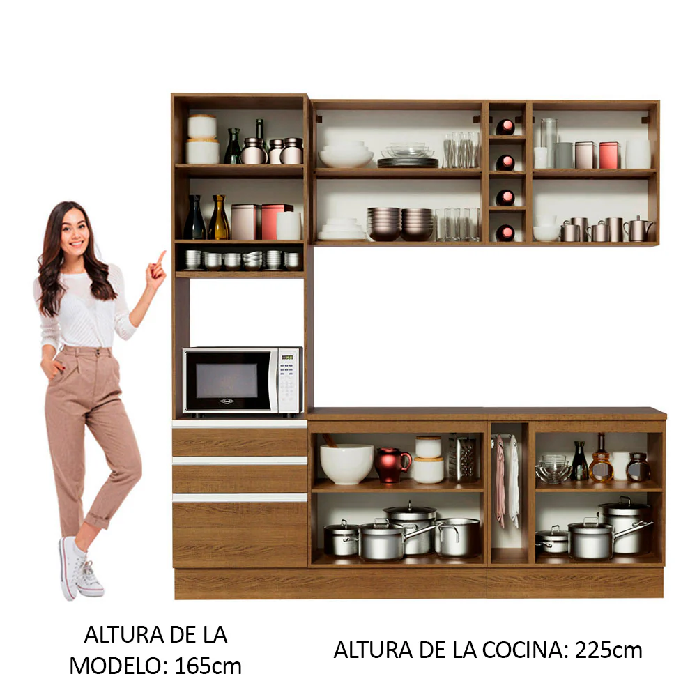 Combo completo de Cocina Madesa Áquila 220cm MM 04 - Image 4