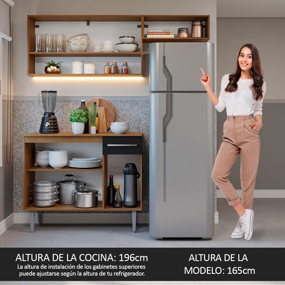 Combo de Cocina Madesa Emilly 165cm MN - Image 5