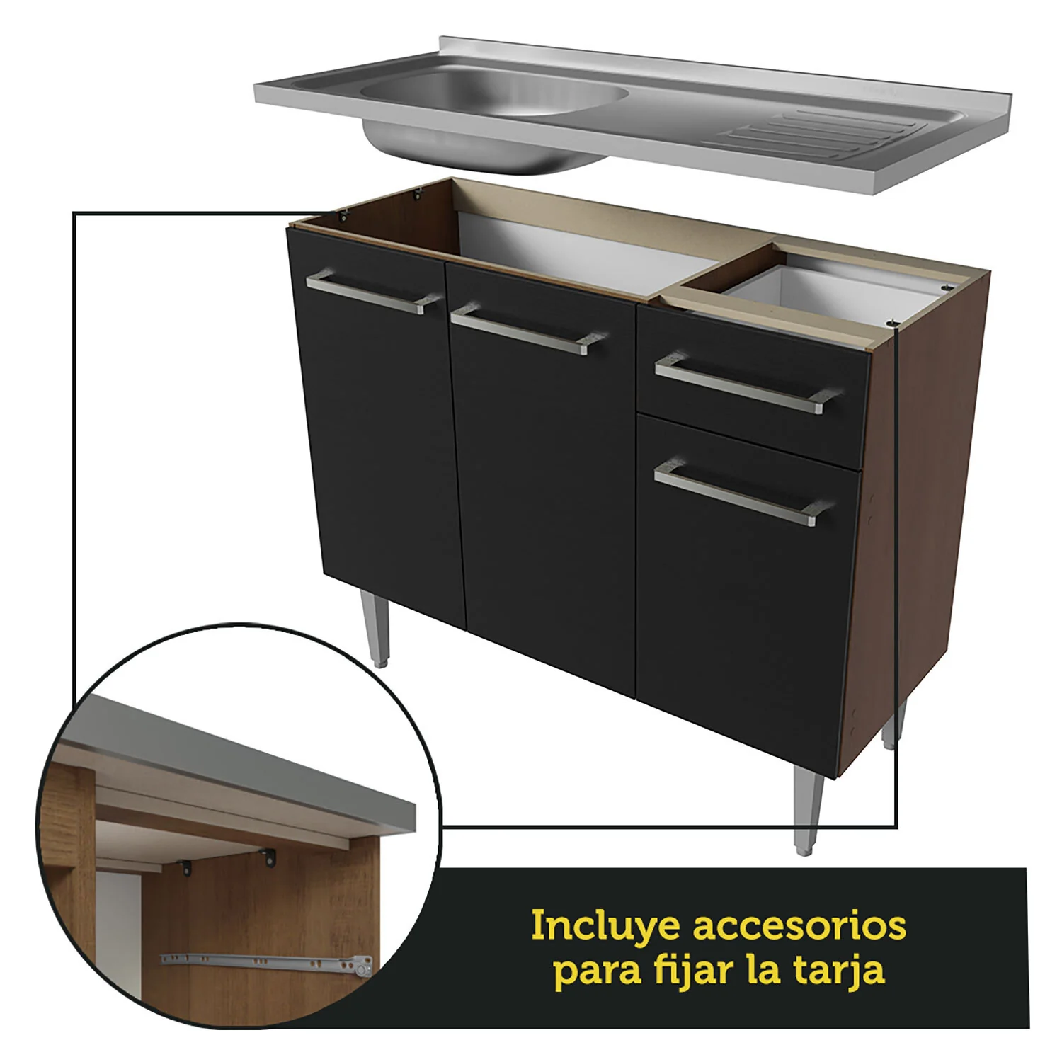 Combo de Cocina Madesa Emilly 169cm MN 11 - Image 10