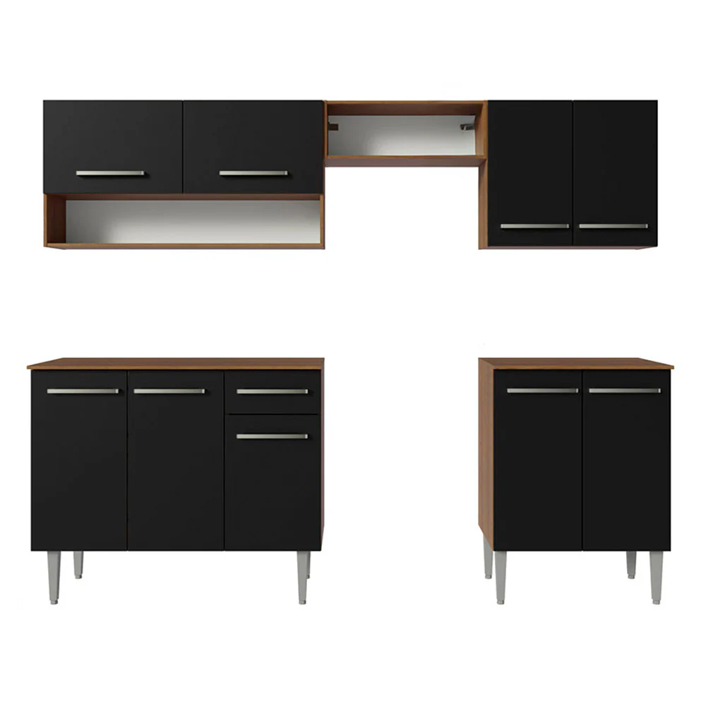 Combo completo de Cocina Madesa Emilly 229cm Marrón/Negro 15 - Image 6