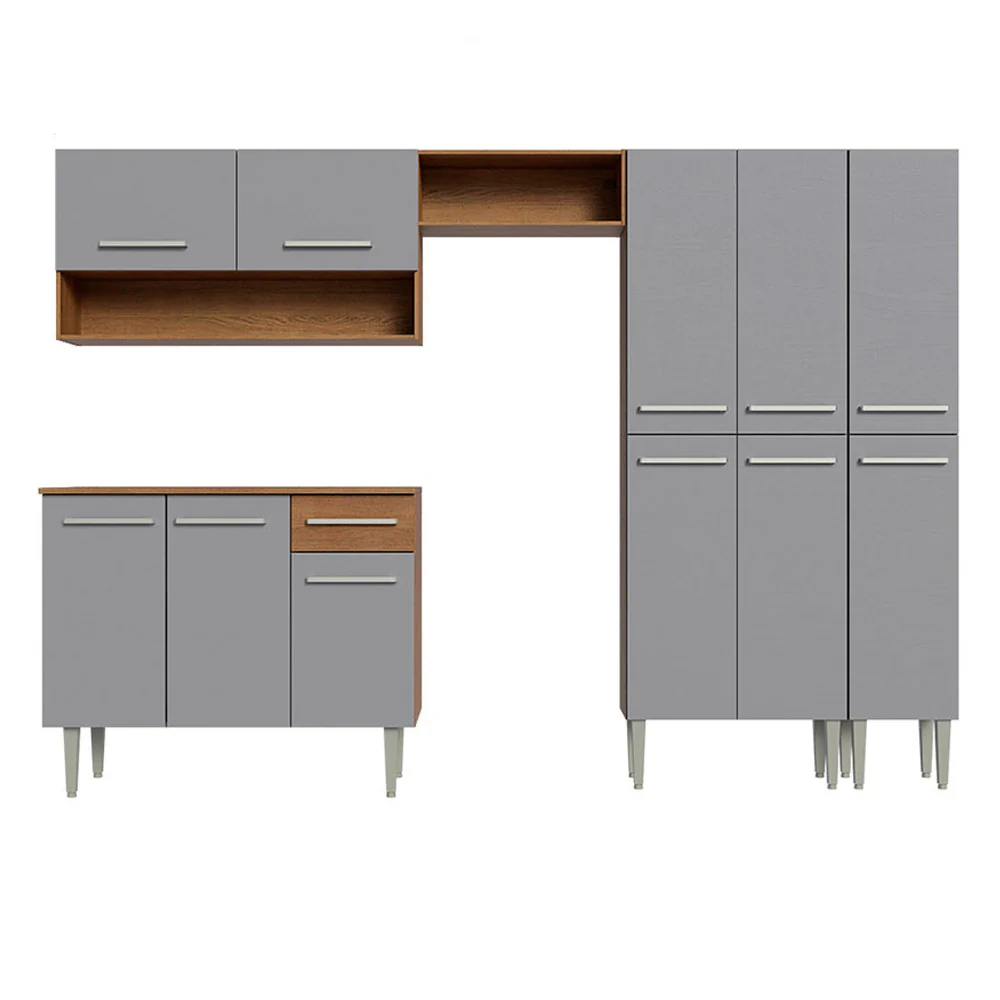 Combo completo de Cocina Madesa Emilly 261cm Marrón/Gris 02 - Image 9
