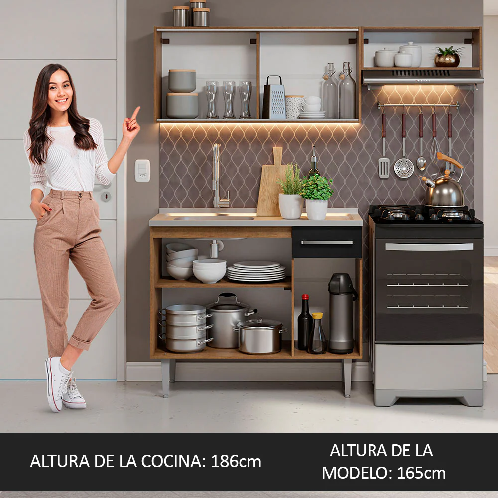 Combo de Cocina Madesa Emilly Con Bacha de acero inoxidable M 5 - Image 5