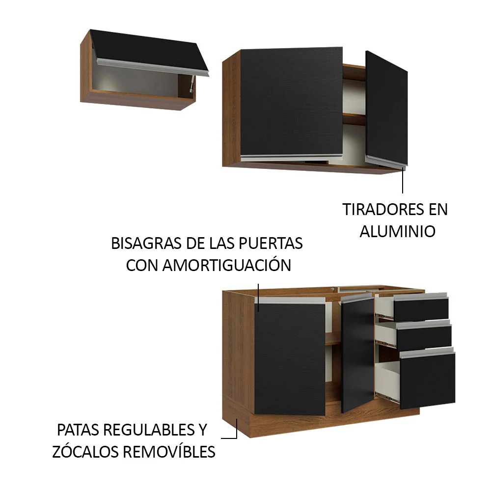 Combo de Cocina Madesa Glamy 180cm MN 09 - Image 4
