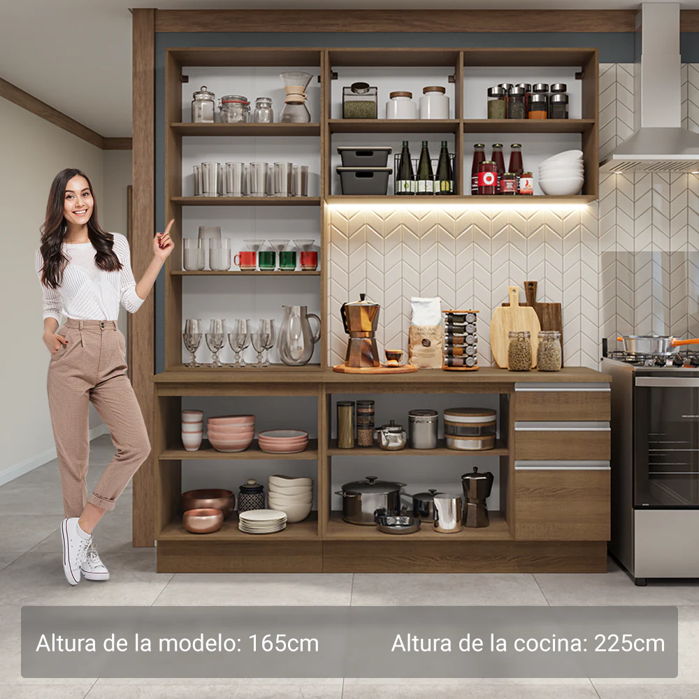 Combo de Cocina Madesa Glamy 190cm MM 05 - Image 4