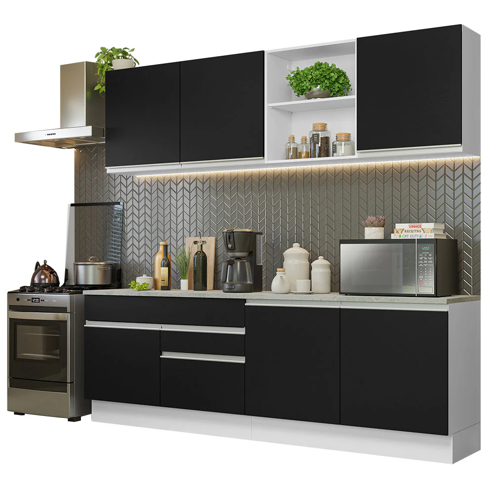 Combo completo de Cocina Madesa Glamy 240cm BN 06 - Image 3