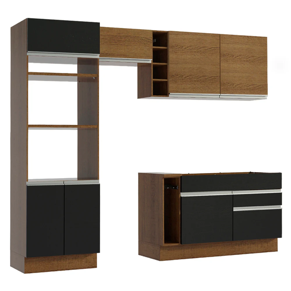 Combo completo de Cocina Madesa Glamy 270cm Marrón/Negro/Marrón 09 - Image 9