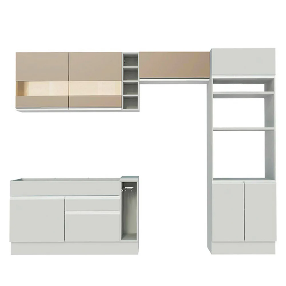 Combo completo de Cocina Madesa Glamy 290cm Blanco/Blanco/Crema 09 - Image 8