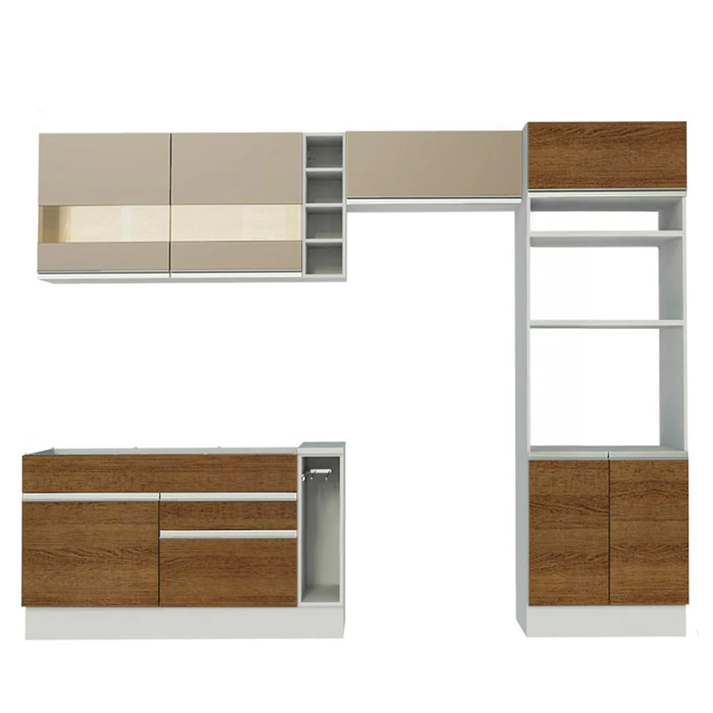 Combo completo de Cocina Madesa Glamy 290cm Blanco/Marrón/Crema 09 - Image 8