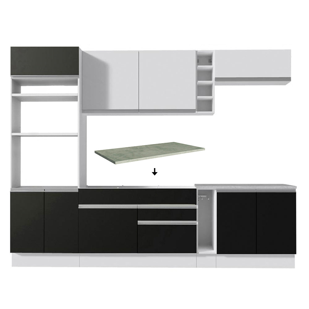 Combo completo de Cocina Madesa Glamy 290cm Blanco/Negro 16 - Image 7