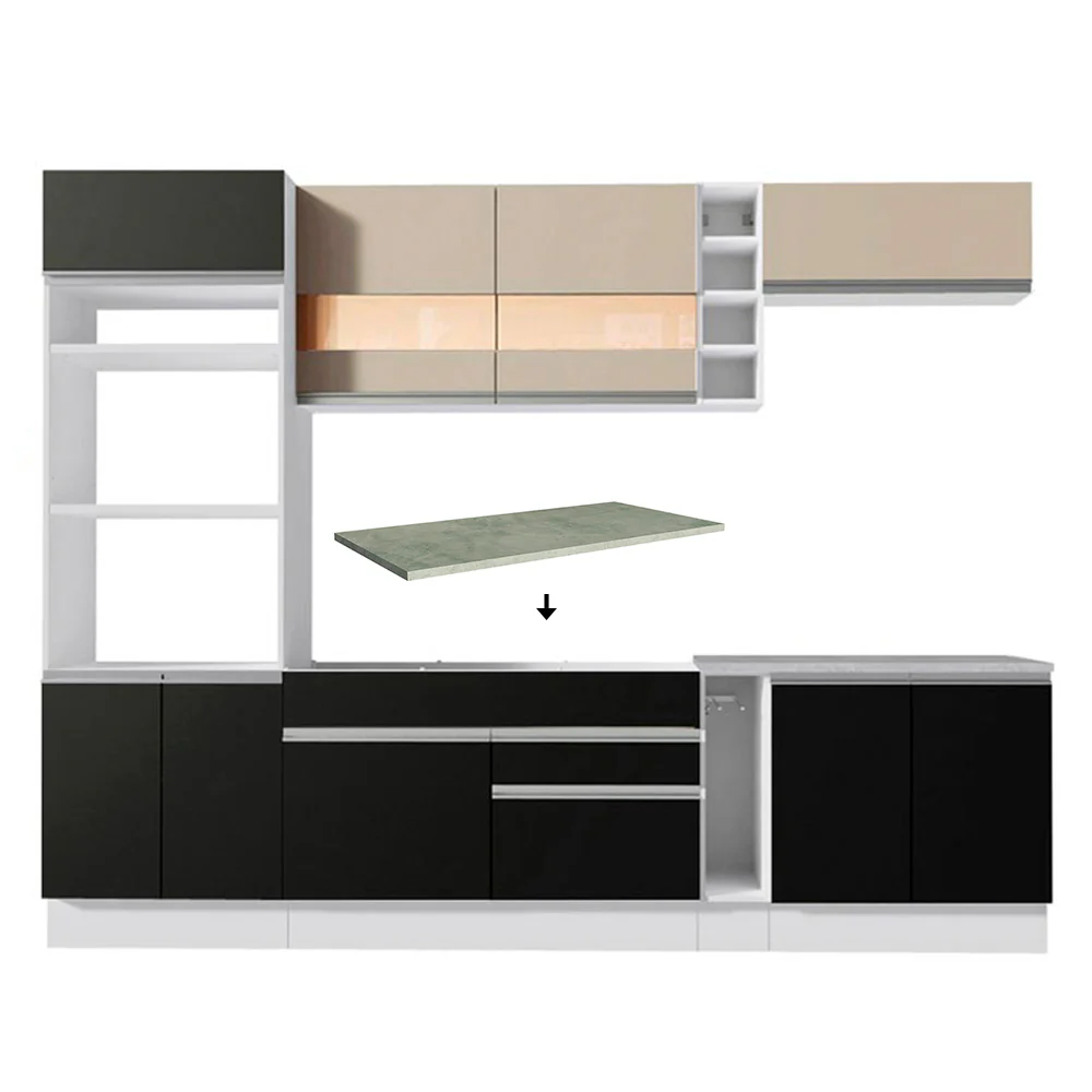 Combo completo de Cocina Madesa Glamy 290cm Blanco/Negro/Crema 15 - Image 7