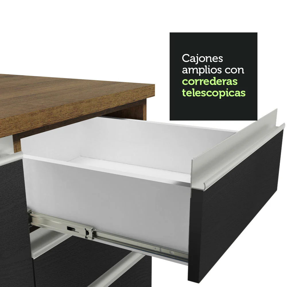 Combo completo de Cocina Madesa Glamy 290cm Marrón/Negro 16 - Image 6