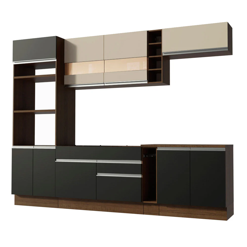 Combo completo de Cocina Madesa Glamy 290cm Marrón/Negro/Crema 06 - Image 8