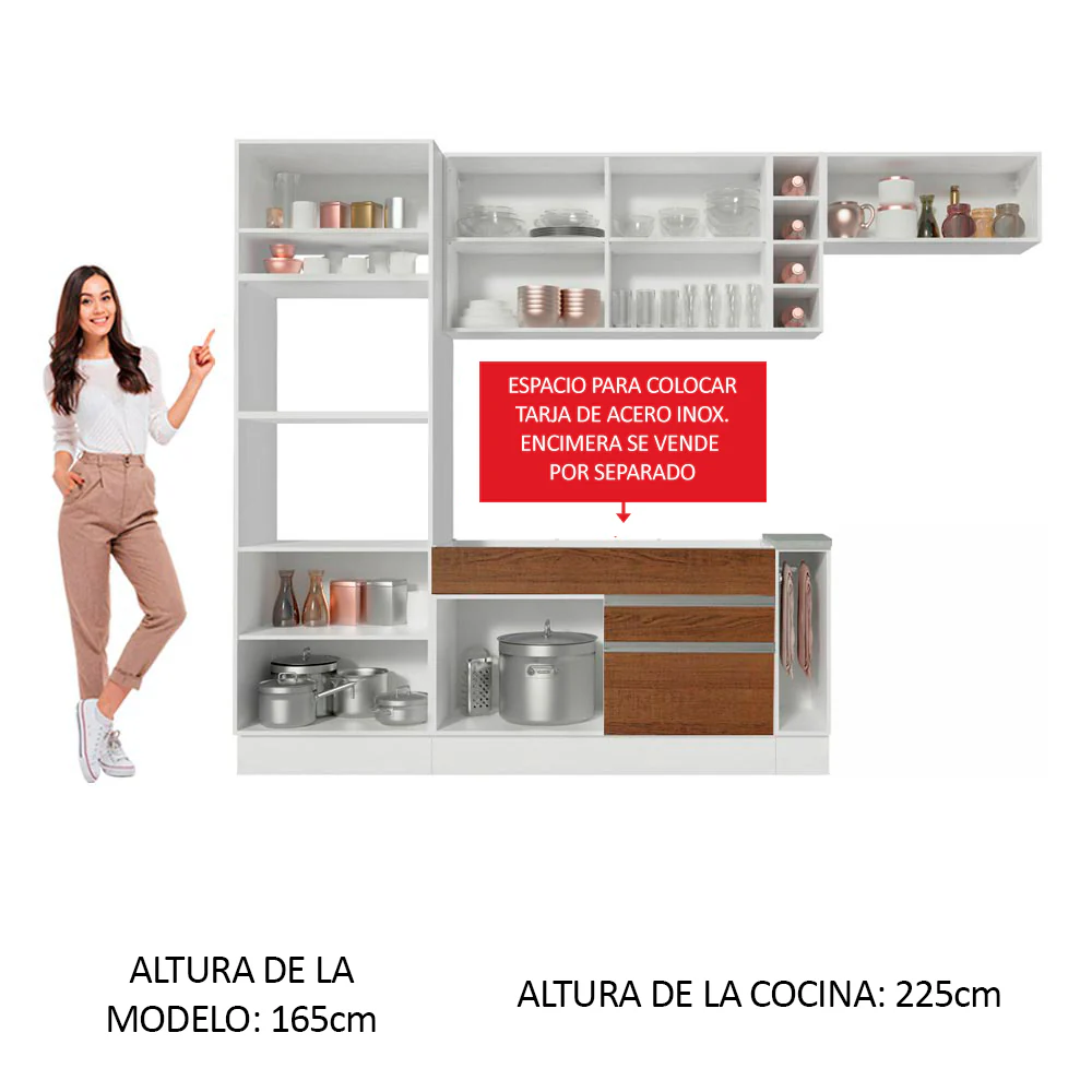 Combo completo de Cocina Madesa Glamy 290cm MB - Image 4