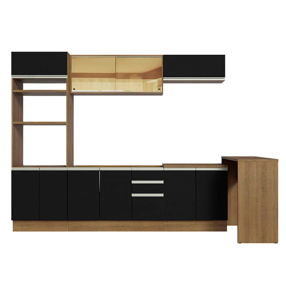 Combo completo de Cocina Madesa Glamy 315cm Marrón/Negro 01 - Image 8