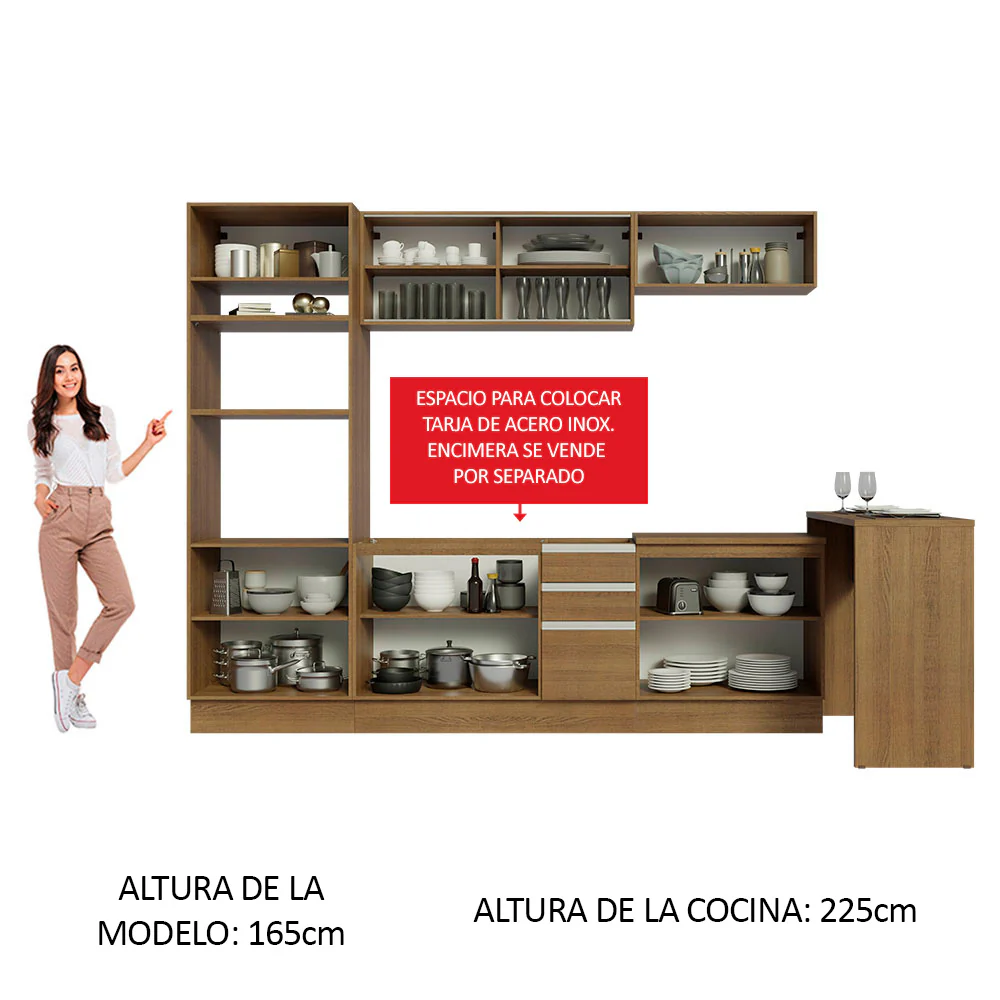 Combo completo de Cocina Madesa Glamy 315cm MM 01 - Image 4