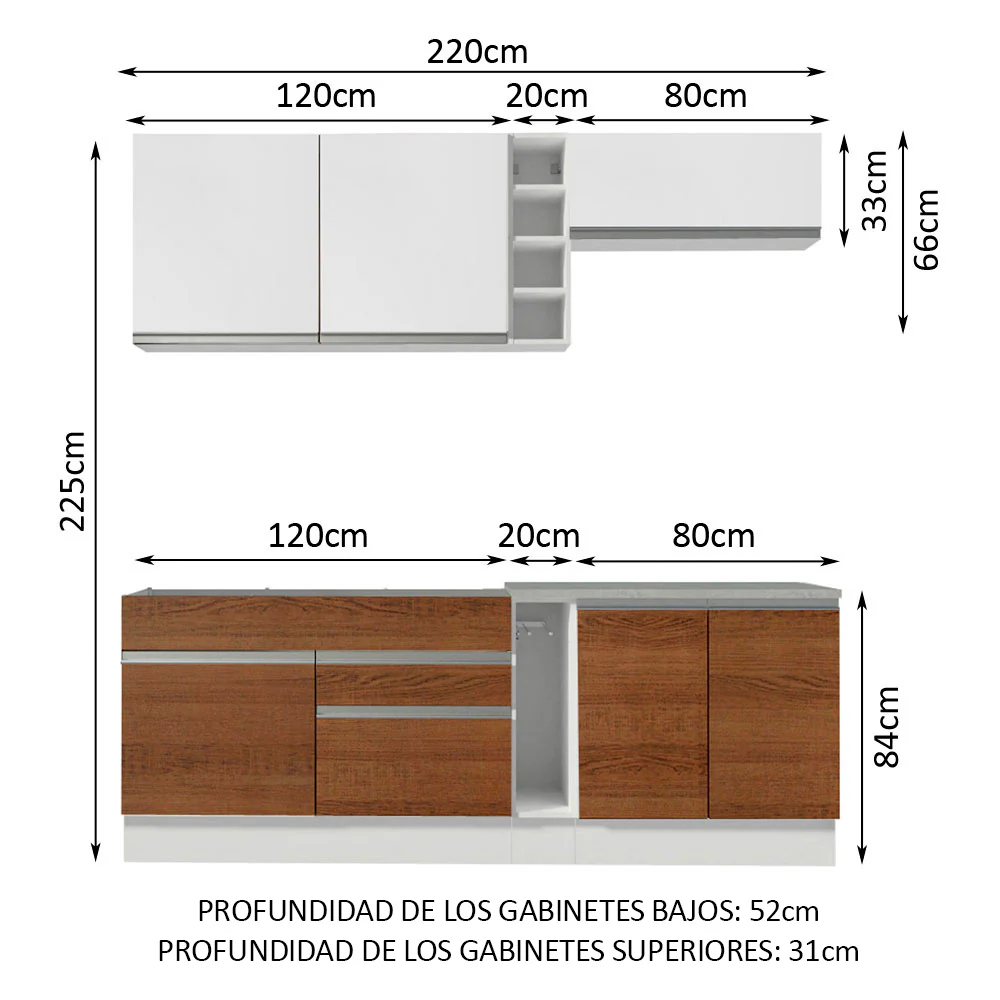 Combo completo de Cocina Madesa Glamy MB 01 - Image 2