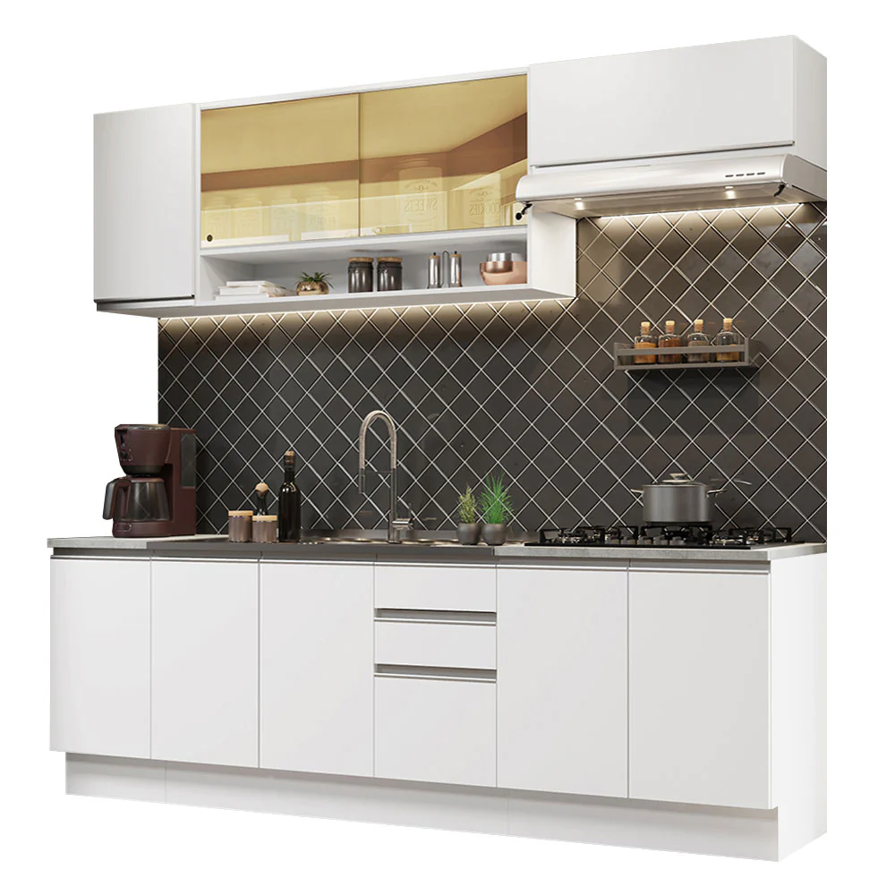 Combo completo de Cocina Madesa Glamy Sin Mesón De Acero 240 Cm 03 - Image 3