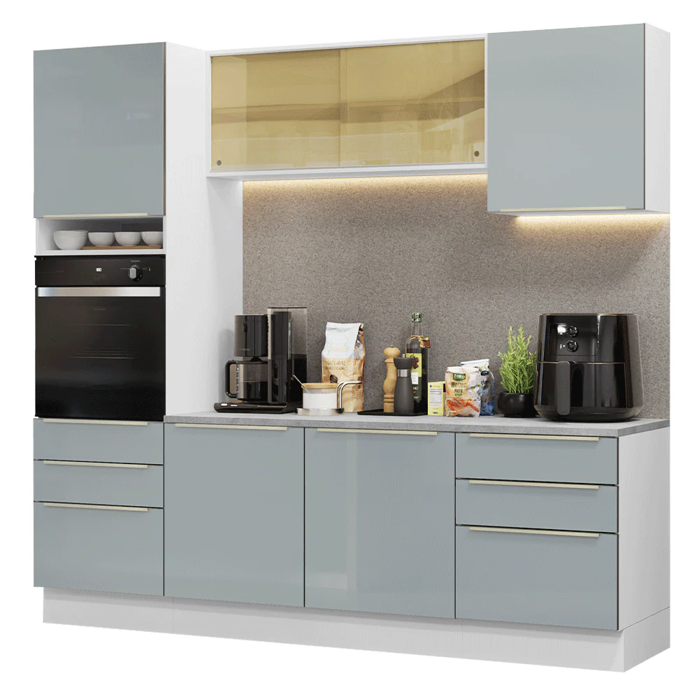 Combo completo de Cocina Madesa Lux 240cm BG 08 - Image 3