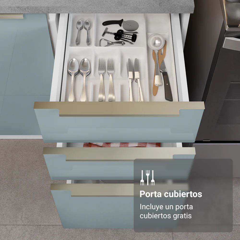 Combo completo de Cocina Madesa Lux 240cm BG 08 - Image 7