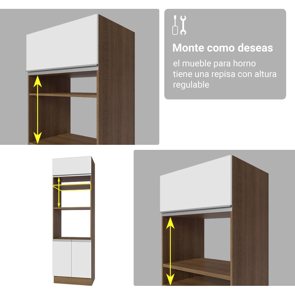 Combo completo de Cocina Esquinera Madesa Glamy 549cm MB 01 - Image 9