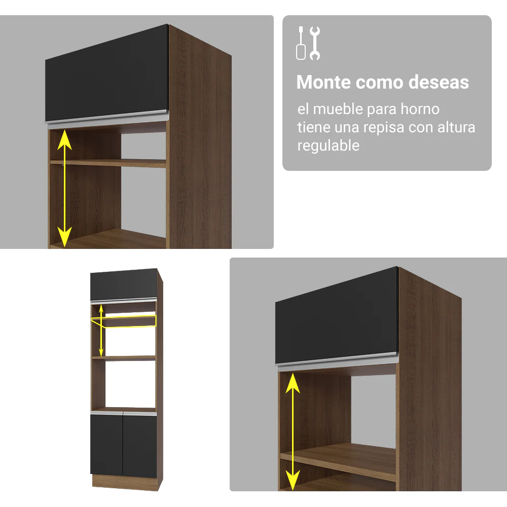 Combo completo de Cocina Esquinera Madesa Glamy 549cm MN 01 - Image 7