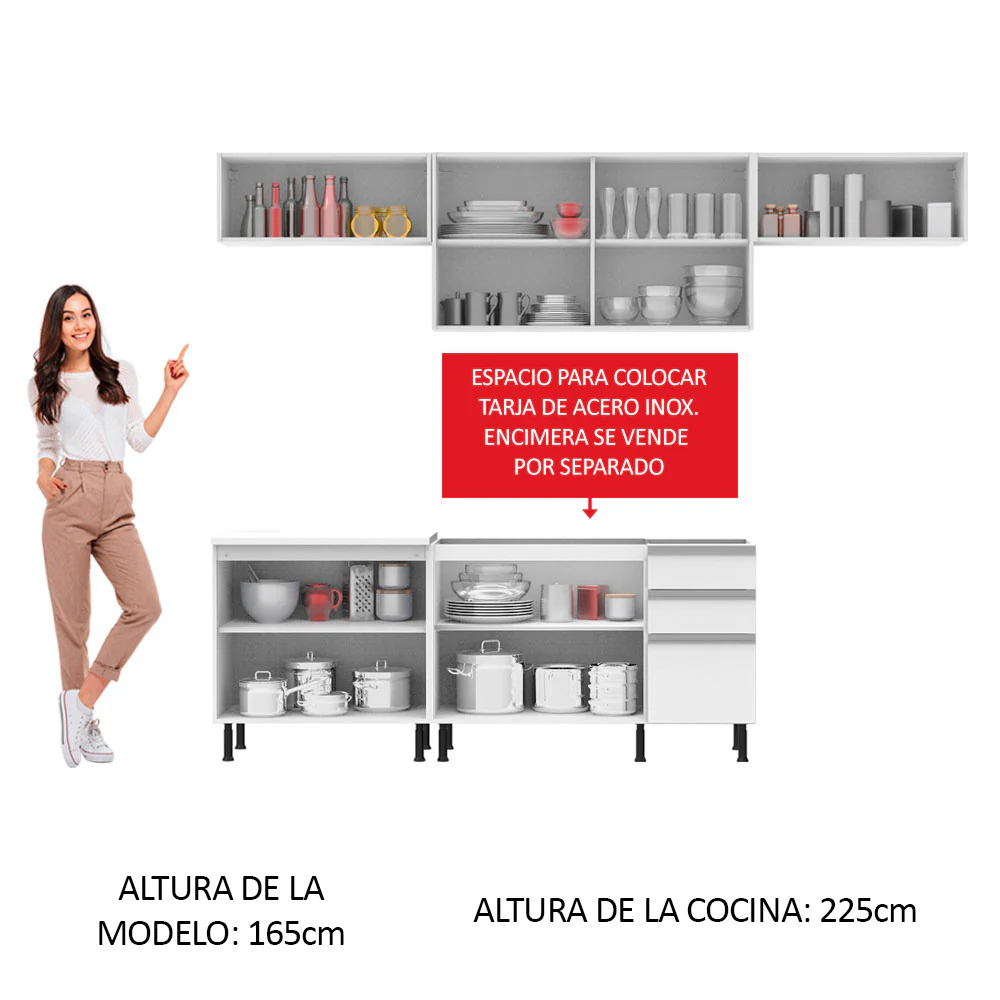 Combo completo de Cocina Madesa Mariana 280cm BB - Image 6