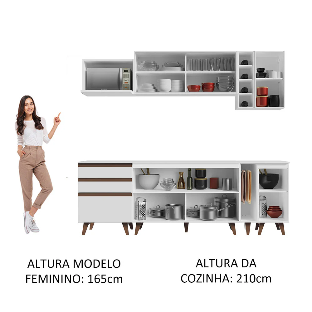 Combo completo de Cocina Madesa Reims 235cm BB 01 - Image 4
