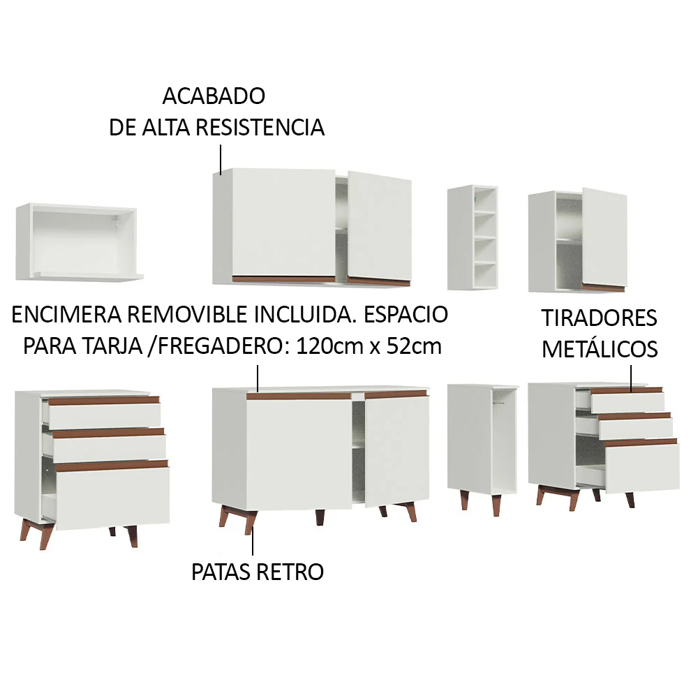 Combo completo de Cocina Madesa Reims 260cm BB 06 - Image 4