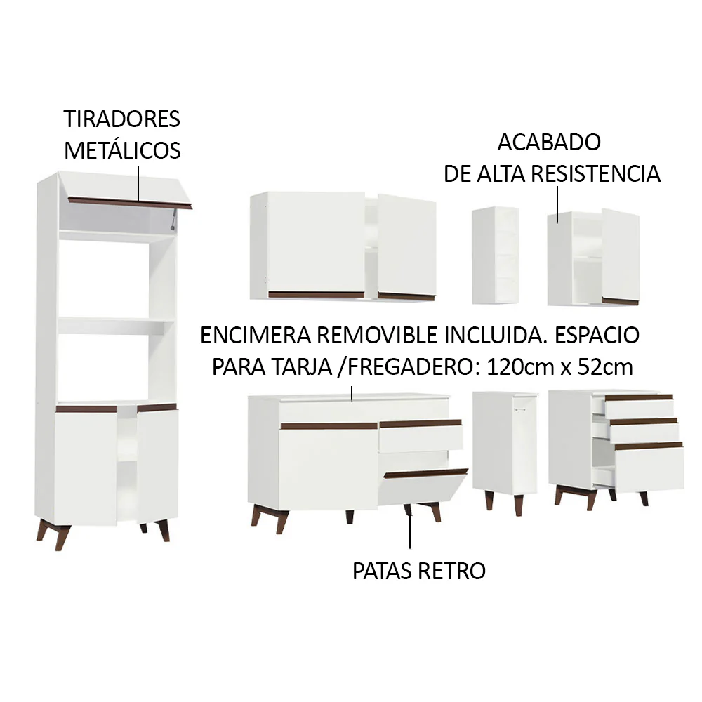 Combo completo de Cocina Madesa Reims 270cm BB 02 - Image 4