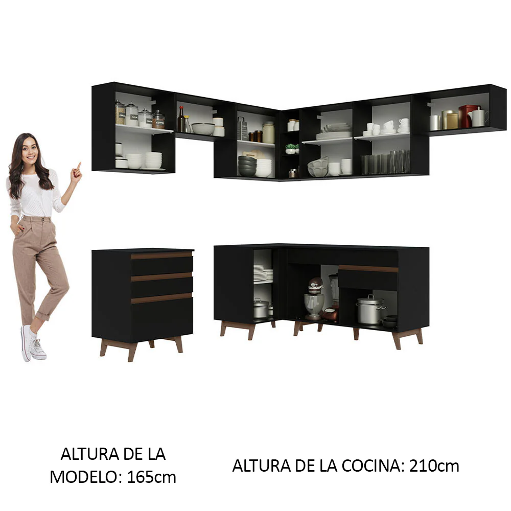 Combo completo de Cocina Esquinera Madesa Reims 462cm NN 03 - Image 6