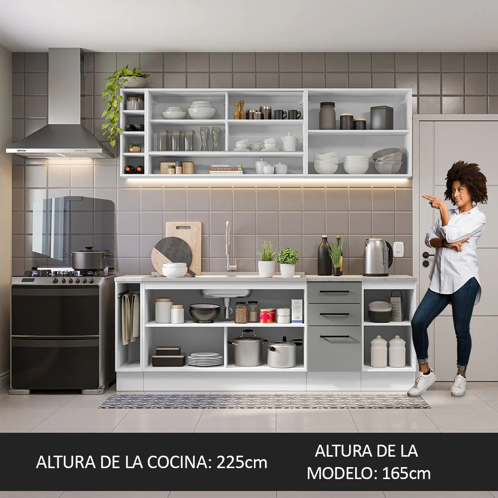 Combo completo de Cocina Madesa Thêmis 220cm BG - Image 4