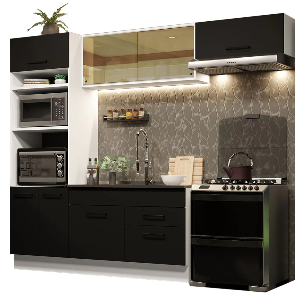 Combo de Cocina 270 cm Agata Blanco/Negro 04 - Image 3