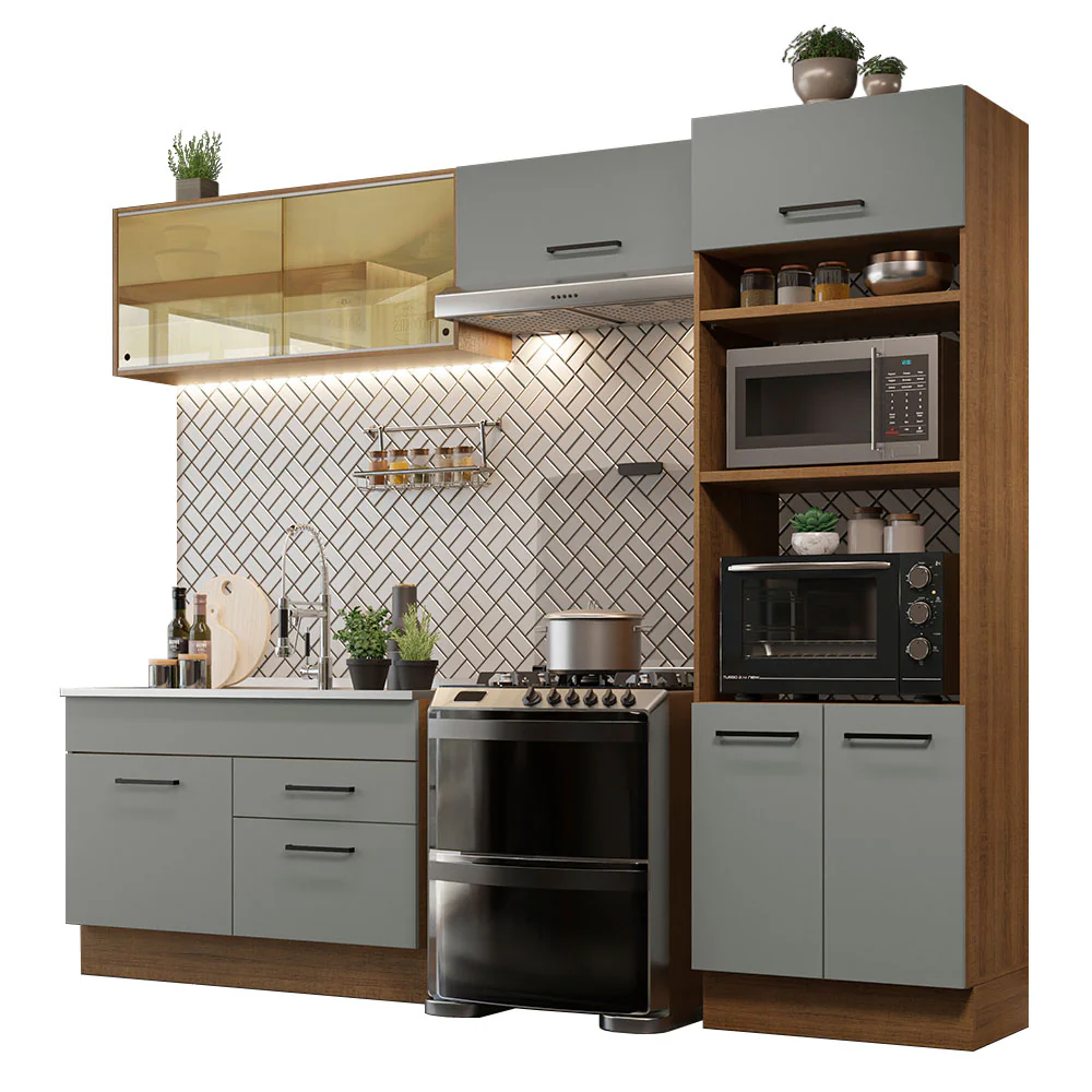 Combo de Cocina 270 cm Agata Marrón/Gris 05 - Image 3