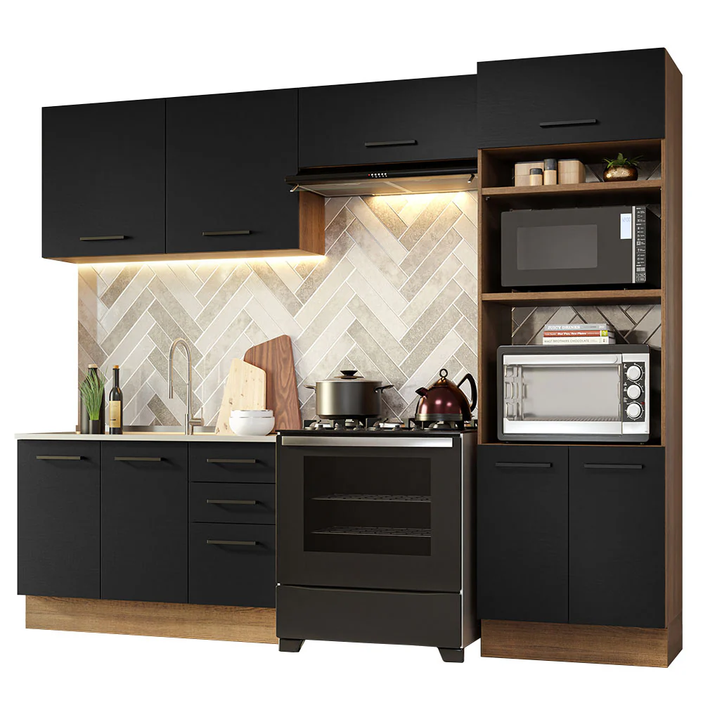 Combo de Cocina 270 cm Agata Marrón/Negro 08 - Image 3