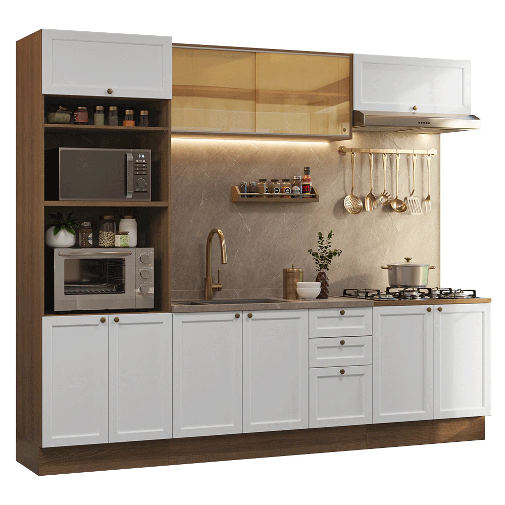 Combo de Cocina 270 cm Vik Marrón/Blanco 02 - Image 3