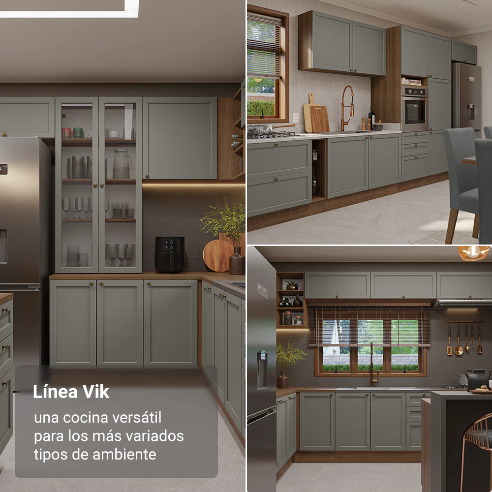 Combo de Cocina 270 cm Vik Marrón/Gris 01 - Image 5
