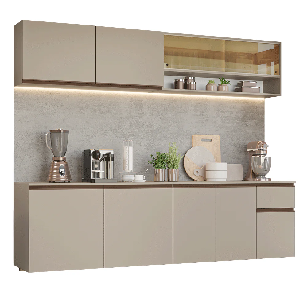 Combo de Cocina 240 cm Sin Patas Nice Crema 05 - Image 3