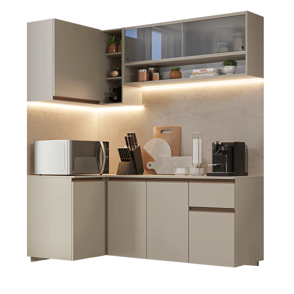 Combo de Cocina Esquinero 265 cm Sin Patas Nice Crema 03 - Image 3