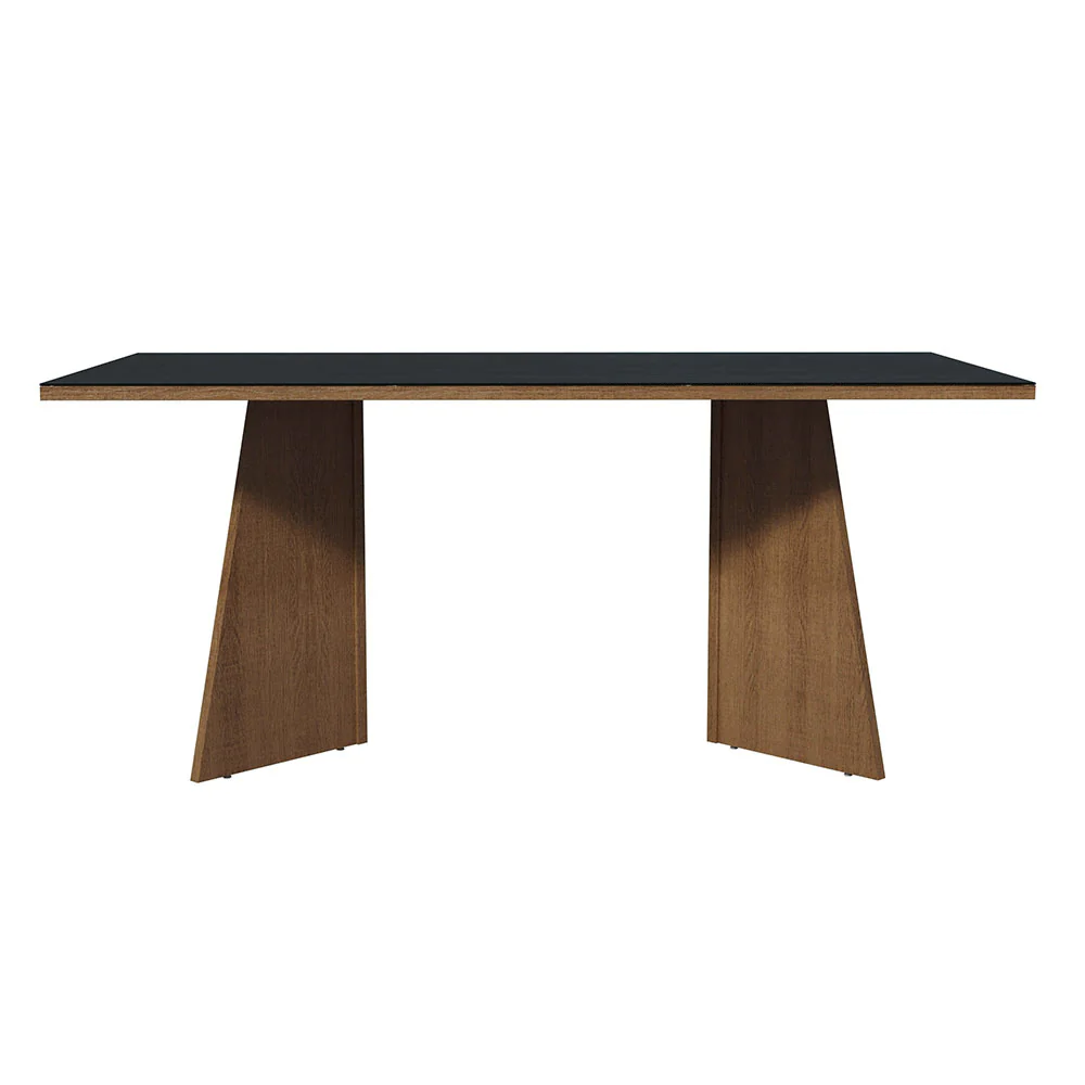 Conjunto Comedor Mesa Mesada de Vidro 6 Sillas Marrón/Negro Viola Madesa - Image 12