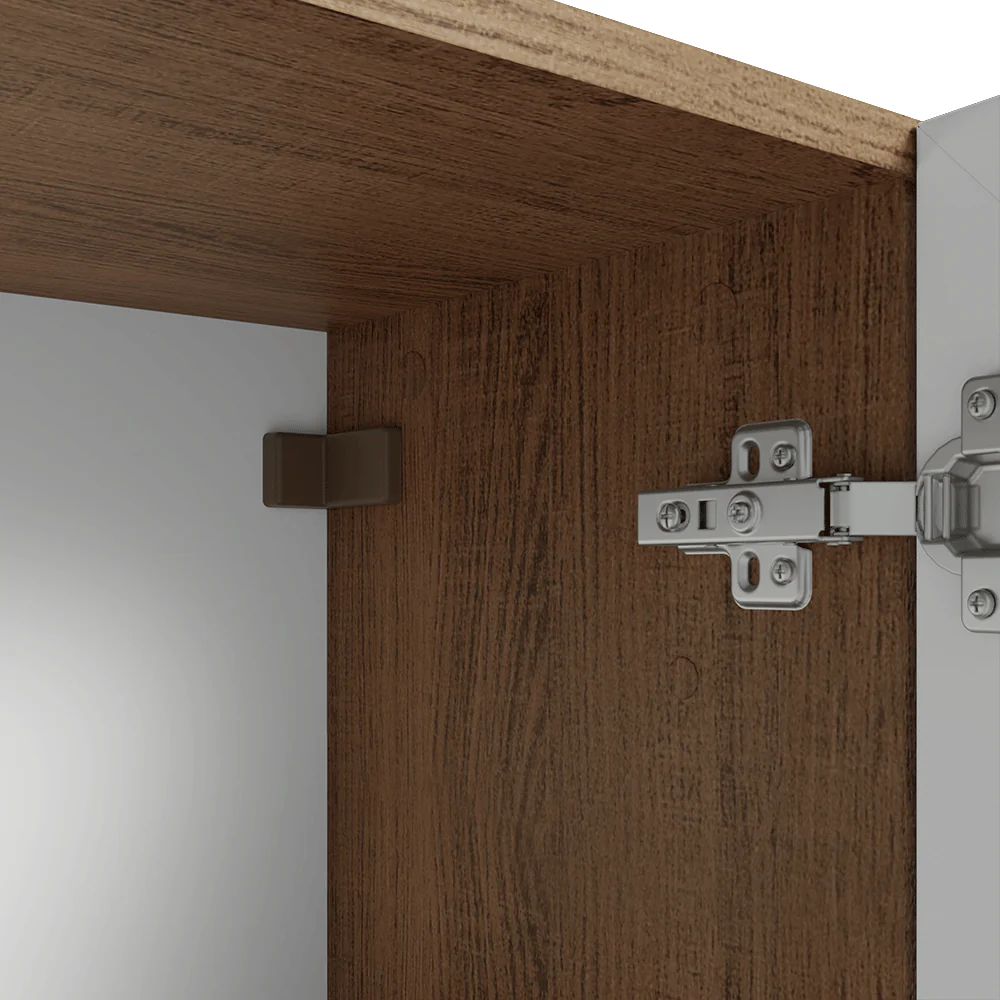 Cristalero 70 cm 2 Puertas de Vidrio Vik Marrón/Blanco - Image 10