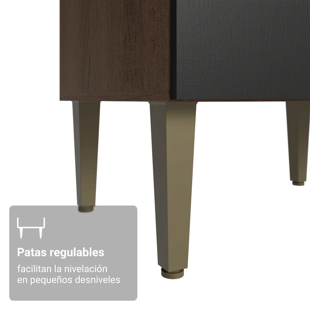 Despensero 40 cm 1 Puerta Marrón/Negro Lille Madesa - Image 7